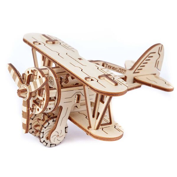 WOODEN CITY Modellbauaufsatz Holz Doppeldecker