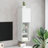 vidaXL TV-Schrank mit LED-Leuchten Wei&szlig; 30,5x30x102 cm