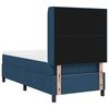 vidaXL LED Boxspringbett mit Matratze Blau 90 x 200 cm Stoff