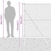 vidaXL Zaunpfosten Grau 25 x 1,6 m (60 x 60 mm Gewebe) Stahl und PVC