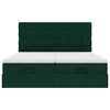 vidaXL Ottoman-Bett mit Matratzen Dunkelgr&uuml;n 180x200 cm Samt