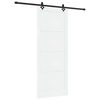 vidaXL Schiebet&uuml;r ORKDAL Wei&szlig; 93 x 232 cm Massives Kiefernholz