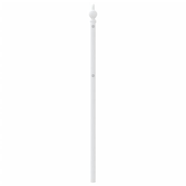 vidaXL Ersatz-Kopfteil Metall Wei&szlig; 107 cm