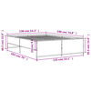 vidaXL Bettgestell R&auml;uchereiche 135x190 cm Holzwerkstoff und Metall