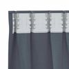 vidaXL Verdunkelungs-Vorh&auml;nge mit Ringen 2 pcs Anthrazit 175 x 140 cm
