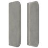 vidaXL Kopfteil mit Ohren Hellgrau 83x16x78/88 cm Samt