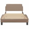 vidaXL Bettgestell "Dover" Cappuccino-Braun 100x200 cm Kunstleder