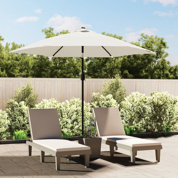 vidaXL Sonnenschirm Sandwei&szlig; 3 m Stahlmast