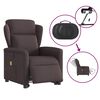 vidaXL Elektrischer Massagesessel mit Aufstehhilfe Dunkelbraun Stoff
