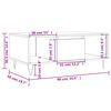 vidaXL Couchtisch R&auml;uchereiche 90x50x36,5 cm Holzwerkstoff