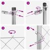 vidaXL Zaunpfosten Silber 10 x 1,4 m (40 x 40 mm Maschen) Stahl