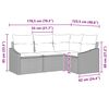 vidaXL Gartensofa-set mit Kissen 4 pcs Hellgrau Poly-Rattan