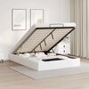 vidaXL Ottoman-Bett ohne Matratze Wei&szlig; 140x190 cm Kunstleder