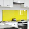 vidaXL K&uuml;chenr&uuml;ckwand 2 pcs Gelb 70 x 50 cm Geh&auml;rtetes Glas