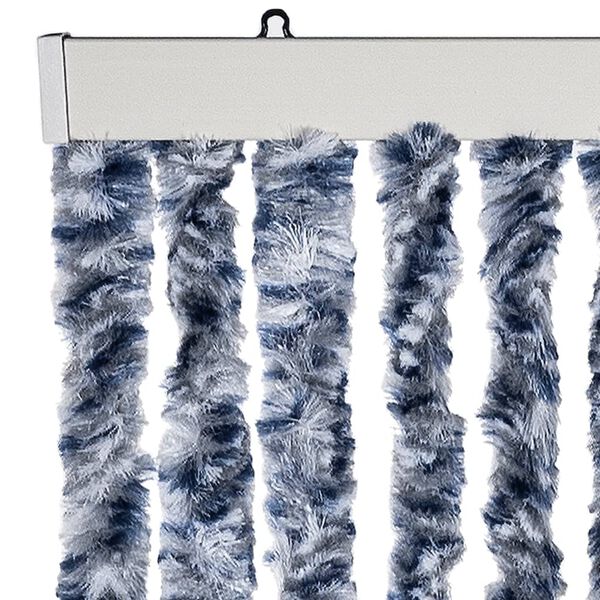 vidaXL Fliegenvorhang Blau und Wei&szlig; 100x230 cm Chenille
