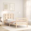 vidaXL Massivholzbett mit Kopfteil 90x200 cm