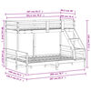 vidaXL Etagenbett 90x200/140x200 cm Massivholz Kiefer