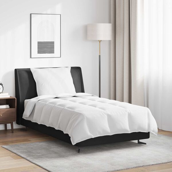 vidaXL 2-in-1 Bettdecke mit Kissen 2 pcs Wei&szlig; Daunenfeder