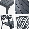vidaXL Garten Essgruppe 9 pcs Anthrazit Pulverbeschichteter Stahl
