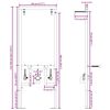 vidaXL Badezimmer Wandst&uuml;tze Blau 50 x 3 x 112 cm