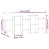 vidaXL Wandregal Artisan-Eiche 159x18x65 cm Holzwerkstoff