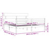 vidaXL Massivholzbett mit Kopfteil Grau 200x200 cm