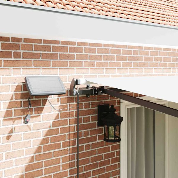 vidaXL Einziehbare Markise Wei&szlig; 400 x 350 cm Stoff