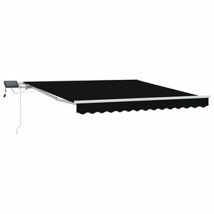 vidaXL Ausziehbare Markise Schwarz 300 x 250 cm Stoff und Aluminium