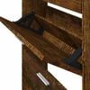 vidaXL Schuhschrank R&auml;uchereiche 59x17x169 cm Holzwerkstoff
