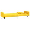 vidaXL Schlafsofa 2-Sitzer mit 2 Kissen Gelb Samt