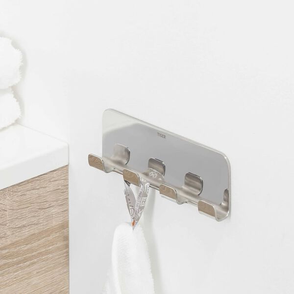 Tiger Multi-Handtuchhaken Colar ohne Bohren Chrom 1314730346