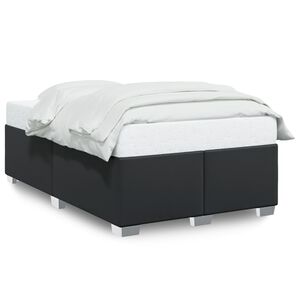 vidaXL Bettgestell ohne Matratze Schwarz 120x190 cm Kunstleder
