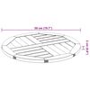 vidaXL Tischplatte &Oslash;50x2 cm Rund Massivholz Akazie
