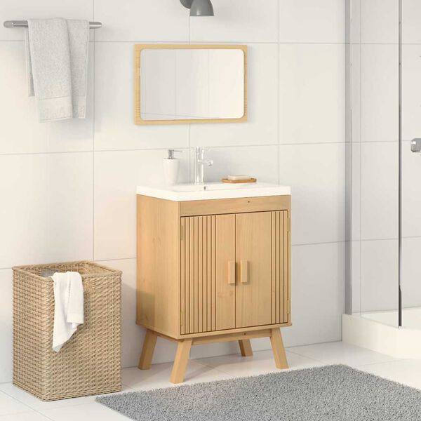 vidaXL Unterschrank Olden Braun 60 x 40 x 80 cm Massivholz Kiefer