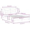 vidaXL Bettgestell ohne Matratze "Hvar" Braun 140x190 cm Kunstleder