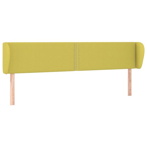 vidaXL Kopfteil mit Ohren Gr&uuml;n 183x23x78/88 cm Stoff