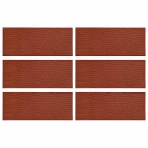 vidaXL Gehwegstein 6 Stk. Rot 60,5 x 25 x 2 cm Gummi