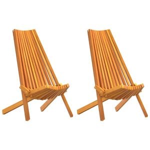 vidaXL Stuhl 2 Stk. Braun Massivholz Akazie
