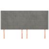 vidaXL Kopfteil mit Ohren Hellgrau 203x16x118/128 cm Samt