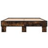 vidaXL Bettgestell R&auml;uchereiche 140x190 cm Holzwerkstoff und Metall