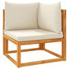 vidaXL 3-tlg. Gartensofa-Set mit Kissen Holz Akazie & Seil