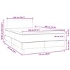 vidaXL Boxspringbett mit Matratze & LED Hellgrau 120x190 cm Samt