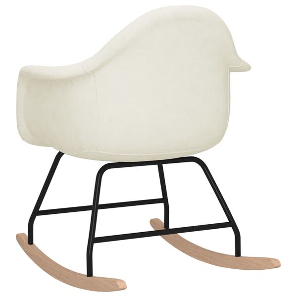 vidaXL Schaukelstuhl Creme Stoff