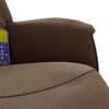 vidaXL Massagesessel mit Fu&szlig;teil Braun Stoff