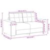 vidaXL Zweisitzer-Sofa Hellgrau 160x77x82 cm Samt