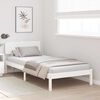 vidaXL Bettrahmen mit Kopfteil Wei&szlig; 100 x 200 cm Massives Kiefernholz