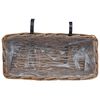 vidaXL H&auml;ngender Blumentopf Korb 2 pcs Braun 48 x 22 x 15 cm