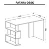 Homemania Computertisch Patara 120x60x75 cm Wei&szlig; und Eichen-Optik
