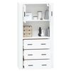 vidaXL Highboard Hochglanz-Wei&szlig; Holzwerkstoff