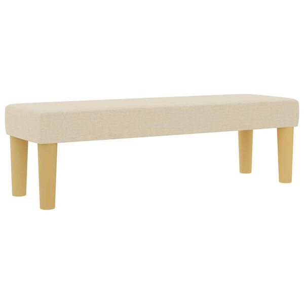 vidaXL Boxspringbett mit Matratze Creme 200 x 200 cm Stoff